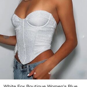 White Fox Boutique Women's Sparkling blue corset